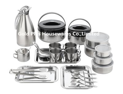 Κίνα 22pcs Amazon hot sale stainless steel double walled vacuum insulated hot water kettles lunch box buffet plate προς πώληση