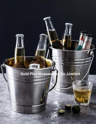 China 2.5L Bucket & cooler & holder type stainless steel mini ice bucket cheap steel ice bucket wine ice bucket à venda