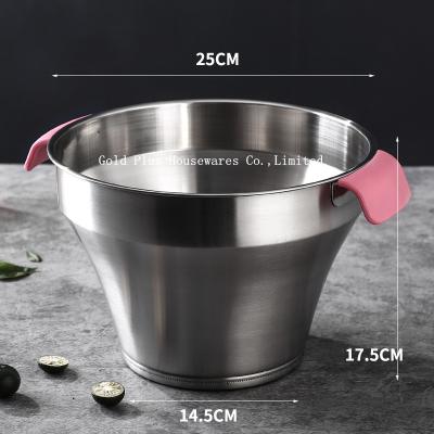 China 609g Factory direct custom luxury mini wine ice bucket tubs for beer thickened type stainless steel drinking bucket Te koop