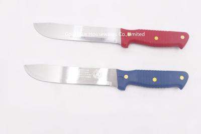 China Tableknife kithen supplier stainless steel butcher knife manufacturer forging knife with different colors for sale