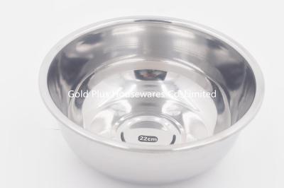 China 22cm Manufacturers ordinary round kitchen stainless steel washing basin food serving stainless steel tray zu verkaufen