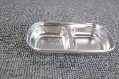 中国 Fashion wholesale multifunction seasoning dish rectangle snack appetizer custom stainless steel antique dishes 販売のため