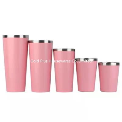 Cina Drinkware in stock beer custom tumbler cups food grade 304 stainless steel thermal travel mug 16oz vacuum wine tumbler in vendita