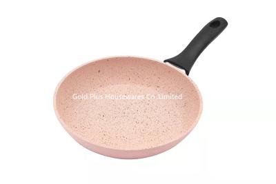 China Granite pots and pans marble coating standard non-stick frying pan black handle 12cm small size forged frying pan Te koop