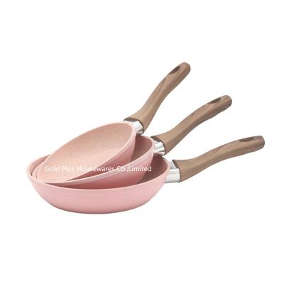 China High strength aluminum material frying pan 16cm beautiful and durable non stick seafood pot Te koop