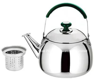 China Hotel coffee pot luxury tea pot  stainless steel premium whistling tea kettle factory direct sales water pot for sale