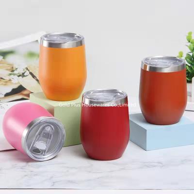 中国 8OZ Good price vacuum insulation coffee mug stainless steel egg shape double wall insulated wine tumbler cups 販売のため