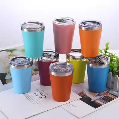 China Environmental stainless steel tumbler coffee cup with Lid big mouth vacuum travel tumbler for coffee for sale