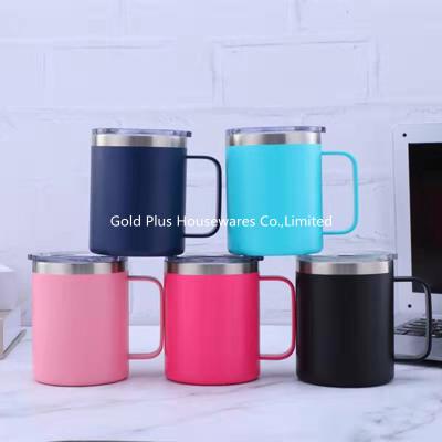 中国 Camping metal steel tumbler mugs with spill proof lid 330ml multi purpose beer coffee milk drinking cup 販売のため