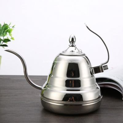 Chine Pots de versement de café de pot de perforateur à main de théière de café de vide d'égouttement d'acier inoxydable de bouilloire de café d'égouttement de main avec le couvercle à vendre