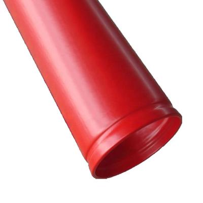 China Structure Pipe Red Painted Tianjin Credit FM Pipe Grooved Steel Pipe for sale