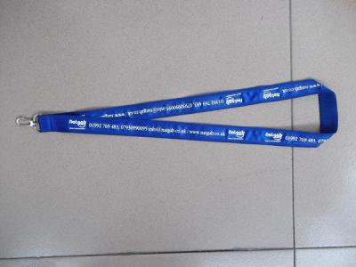 China Premium polyester satin neck lanyards, polyester and satin ribbon stitched neck staps, for sale