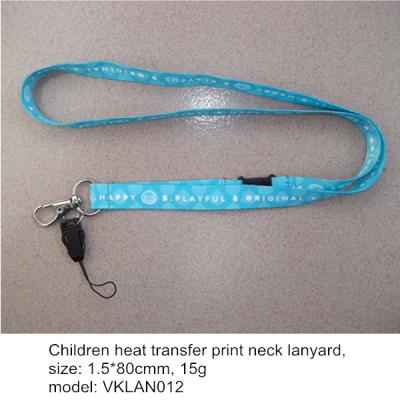 China Dyed sublimation print neck lanyards with mobile phone string, heat transfer neck lanyards for sale