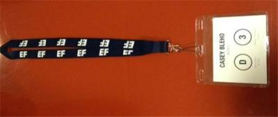 China Polyester wrist lanyard with badge ID card, imprinted polyester wristlet loop straps, for sale