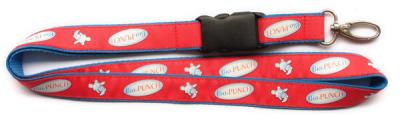 China Bespoke promotional giveaway gift polyester / jacquard ribbon double layered neck lanyards for sale