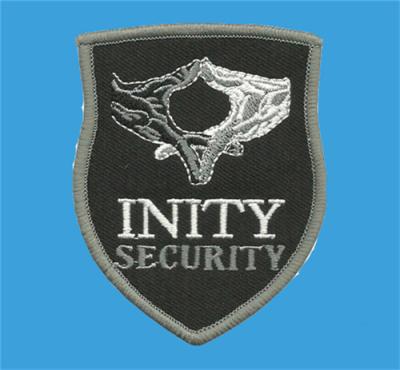 China Custom made embroidered security guard badges,embroidery uniform accessories, affordable, for sale