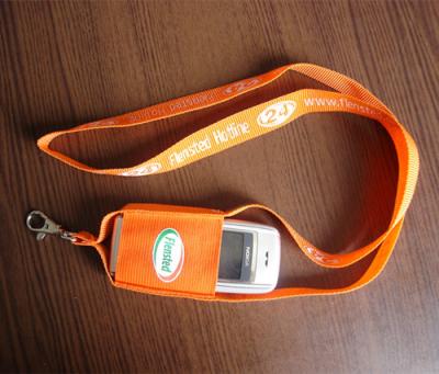 China Functional mobile phone holder neck lanyard with spandex bag,China factory for small order for sale