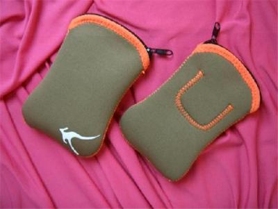 China Neoprene phone sleeve case,Neoprene mobile pouch,with or without lanyard,embroidered logo for sale