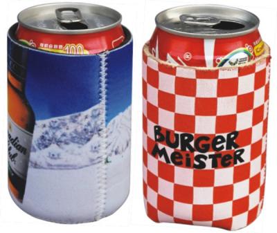 China Neoprene can cooler sleeve pouch,Neoprene Coke can skin case, sublimation full color print for sale