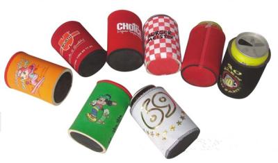 China Neoprene coca cola can pouches, Heat transfer colorful print, Neoprene Coke cooler sleeve, for sale