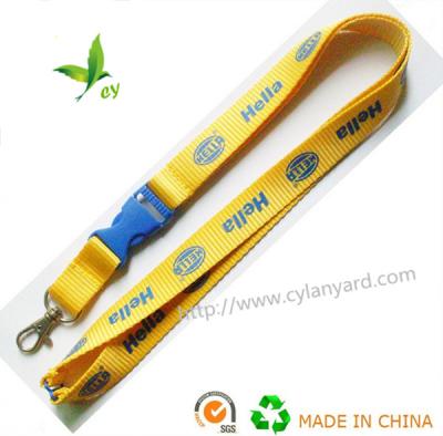 China Imprinted logo polyester lanyards, cheap logo printed neck lanyards small quantity China, for sale