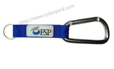 China Metal Carabiner wrist strap lanyard with rubber pad logo,function polyester wrist lanyards for sale