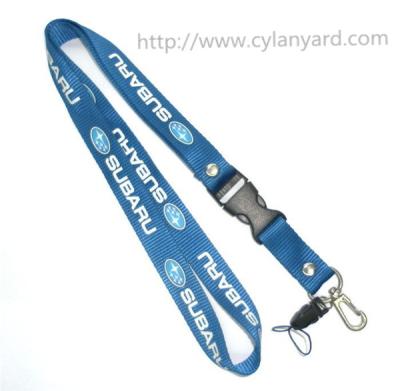 China Rivet heavy duty nylon neck lanyards with metal buckle, rivet printed logo nylon lanyards for sale