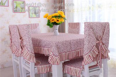 China Inexpensive heavy duty cotton dining tablecloths and chair covers wholesale, for sale