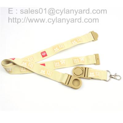 China Screen print promotional lanyards with ABS swivel detachable buckle release, for sale