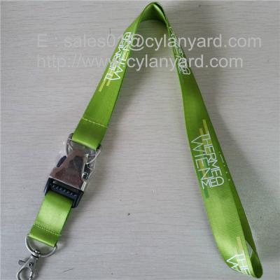 China Metal release buckle nylon lanyards, nylon lanyard with metal detachable buckle, for sale