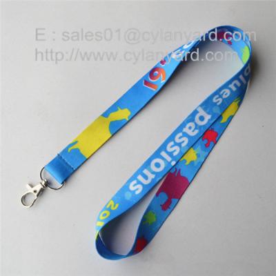 China Branding logo sublimation neck strap lanyards, custom made full color lanyards, for sale