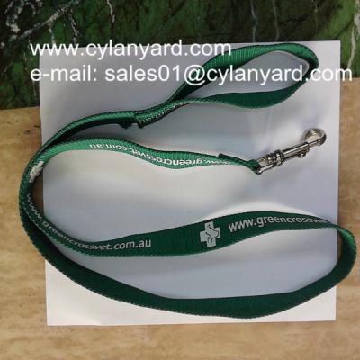 China Printed polyester webbing dog leads, polyester lanyard dog leashes, for sale