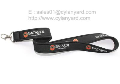 China Branded neoprene rubber id lanyard with logo print, China Neoprene ribbon factory, for sale