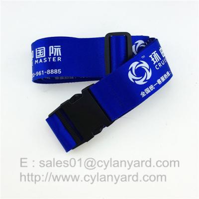 China Polyester Luggage Belt straps, Suitcase Belt With Plastic Buckle And Adjustable Clips for sale