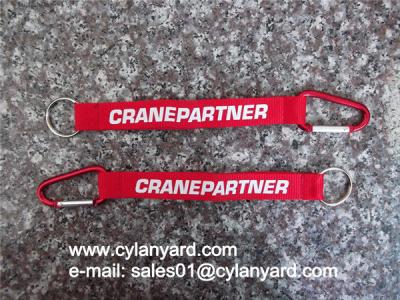 China Aluminum Carabiner mountaineer short strap lanyard, metal carabiner wrist lanyards, for sale