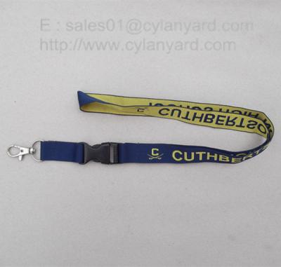 China polyester embroidered woven lanyards,economic woven jacquard neck lanyard factory in China for sale