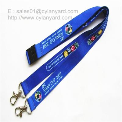 China Open Two Ends Swivel Clip Lanyards, Two Ended Metal Hook Sublimated Lanyards for sale