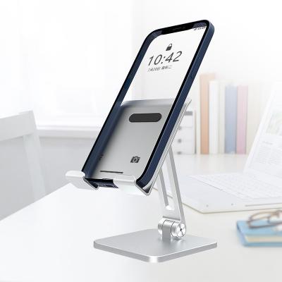 China Universal Foldable Angles Adjustable Desktop Stand Aluminum Alloy Phone Holder for 4~10 inch Mobile Phone and Tablet for sale