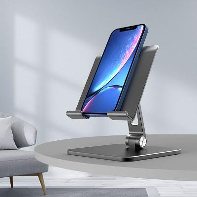 China Adjustable Adjustable Mobile Phone Stand For Desk Phone Aluminum Stand With Anti-skid Base Compatible For Mobile Phone And Tablet for sale