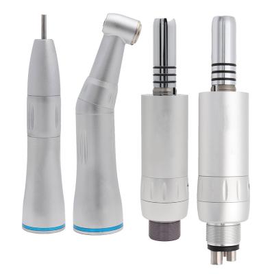 China Water Jet Inner Inner Channel Push Button E Type Air Motor Straight Against Angle 4 Holes Or 2 Holes Dental Low Speed ​​Handpiece Set for sale