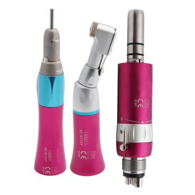 China External Handpiece Kit Air Motor Straight Contra 2 or 4 Holes External Colored Dental Low Speed ​​Angle Water Jet Water Jets Push Button or Key for sale