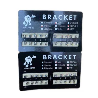 China Factory Price Dental Products Black Color Mini Dental Orthodontic Hardware Brackets 0.022 MBT 0.022 Bracket 20pcs Mini Brackets For Teeth Clinic for sale