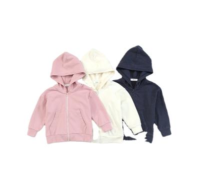 China Autumn New Kids Zip Up Hoodies Anti-wrinkle Soft Jogger Sweatshirts Kids Boy Girls Tops Jackets Hoodie for sale