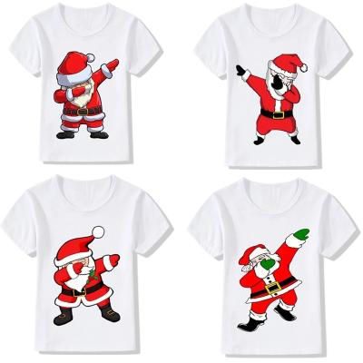 China Kids Girls Boys Christmas QUICK DRY T-shirts Clothes Baby Santa T-shirt Kids Clothing Tops T-shirt for sale