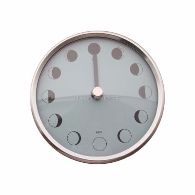 China Decoration moon phase clock/lunar clock/clock Dia.90mm (3 1/2 inch moon) with aluminum bezel and acrylic lens pattern ASHMNFT-BL for sale