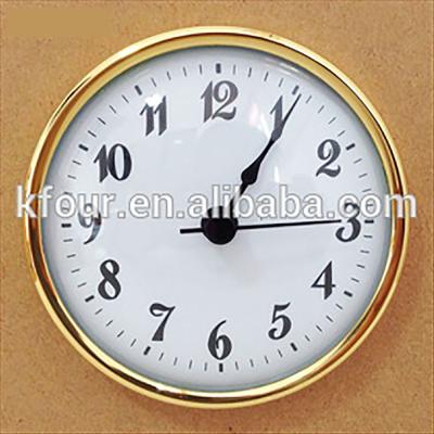 China Decoration Clock Insert/Clock Fit-UPS/Head Dia.90mm (3 1/2 inch clock) with Brass Bezel and Glass Lens Pattern F90WAC for sale