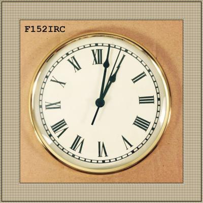 China Decoration Clock Insert/Clock Fit-UPS/Clock Head Dia.152mm (6 inch) with Brass Bezel and Glass Lens Model F152IRC for sale