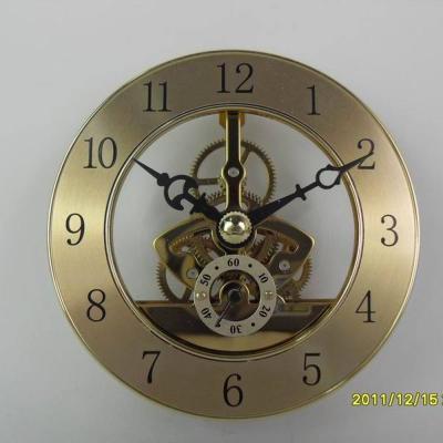 China Stainless Steel Clock Skeleton Insert Transparent Clock Head With Silicon Holder for sale