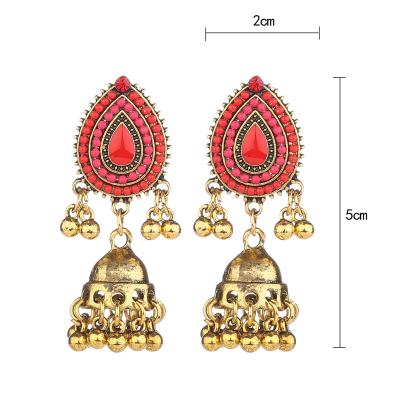 China BOHEMIA very good selling vintage alloy rice pearl earrings jewelry temperament niche design elegant gold jewelry for sale