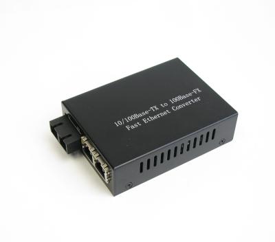 China 10M&100M Fiber To RJ45 Converter With 2 RJ45 Port Media Converter for sale